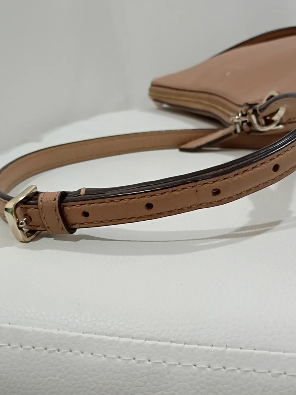 kate spade Pebble Leather Shoulder Crossbody in Light Tan
